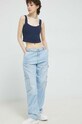 Abercrombie & Fitch top KI140.3227.200 bleumarin SS23