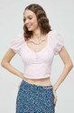 Hollister Co. top bawełniany KI340.3133.600 różowy