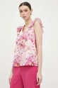 Βαμβακερή μπλούζα Liu Jo ροζ