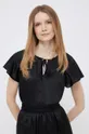 μαύρο Μπλούζα με μείγμα μεταξιού DKNY Γυναικεία