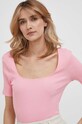 Tričko United Colors of Benetton slim růžová 33WHD103Z.2Y4