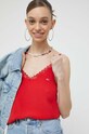 Tommy Jeans top czerwony DW0DW15198.PPYX