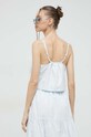 Одежда Хлопковая блузка Tommy Jeans DW0DW15200.PPYX голубой