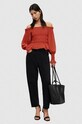 Odzież AllSaints bluzka LARA TOP WM147W czerwony