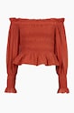 AllSaints bluzka LARA TOP czerwony WM147W