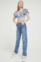 Abercrombie & Fitch top KI140.3298.115 albastru SS23