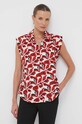 United Colors of Benetton bluzka bawełniana czerwony 5P60DQ06Q.89V