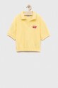 Fila tricouri polo din bumbac pentru copii imprimeu galben FAT0272