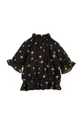 Детская хлопковая блузка Mini Rodini чёрный