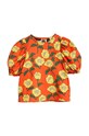 Detská bavlnená blúzka Mini Rodini 2322011326 oranžová SS23