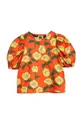 Детская хлопковая блузка Mini Rodini оранжевый