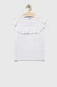 biela Detské bavlnené tričko Guess Dievčenský