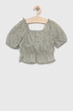 Дитяча бавовняна блузка Guess короткий зелений J3GH02.WFGJ0.PPYX