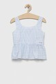 Дитяча бавовняна блузка Guess J3GH07.WFBB0.PPYX блакитний SS23