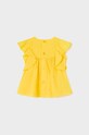 Dětská bavlněná halenka Mayoral 1192.4C.BABY žlutá SS23