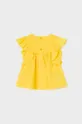 Бавовняна блузка для немовлят Mayoral жовтий
