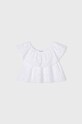 Fete Mayoral bluza de bumbac pentru copii 3145.6H.MINI alb