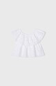 Mayoral bluza de bumbac pentru copii alb 3145.6H.MINI
