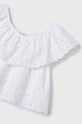 Mayoral bluza de bumbac pentru copii 3145.6H.MINI alb