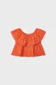 narancssárga Mayoral gyerek blúz pamutból Lány