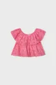 рожевий Дитяча бавовняна блузка Mayoral Для дівчаток