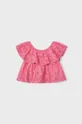 Детская хлопковая блузка Mayoral розовый