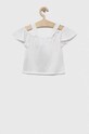 Dětská bavlněná halenka United Colors of Benetton 3096C10CA.G.SEASONAL bílá SS23