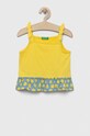 United Colors of Benetton bluzka bawełniana dziecięca wzorzyste żółty 3096GH00H.P.SEASONAL