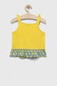 United Colors of Benetton bluzka bawełniana dziecięca 3096GH00H.P.SEASONAL żółty SS23