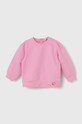 Mikina pre bábätká United Colors of Benetton s elastanom ružová 3MDUA102E.W.SEASONAL