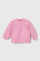 różowy United Colors of Benetton bluza niemowlęca Dziewczęcy