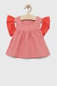 Otroška bombažna majica United Colors of Benetton Okrogel rdeča 57KTGQ011.P.SEASONAL