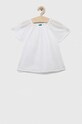 Dječja pamučna bluza United Colors of Benetton Planet friendly bijela 5JO1CQ01K.G.SEASONAL