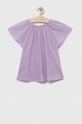 United Colors of Benetton bluzka bawełniana dziecięca casual fioletowy 5JO1CQ01K.G.SEASONAL