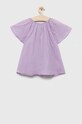United Colors of Benetton bluzka bawełniana dziecięca 5JO1CQ01K.G.SEASONAL fioletowy SS23