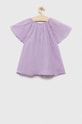 United Colors of Benetton bluzka bawełniana dziecięca 5JO1CQ01K.G.SEASONAL fioletowy SS23