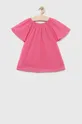 roza Dječja pamučna bluza United Colors of Benetton Za djevojčice