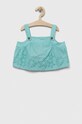 United Colors of Benetton bluzka bawełniana dziecięca bawełna turkusowy 5JO1GH002.P.SEASONAL