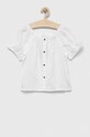 United Colors of Benetton bluzka lniana dziecięca casual biały 5OK4CQ01H.G.SEASONAL