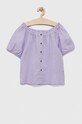 Дитяча льняна блузка United Colors of Benetton casual фіолетовий 5OK4CQ01H.G.SEASONAL