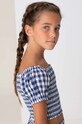 Mayoral bluza de bumbac pentru copii carouri albastru 6198.8G.JUNIOR
