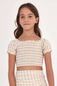 Detská bavlnená blúzka Mayoral 6198.8G.JUNIOR béžová SS23