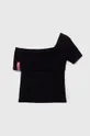Dječja majica kratkih rukava Sisley crna