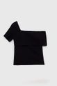 Dziewczynka Sisley t-shirt dziecięcy 3F7EX4002.G.SEASONAL czarny