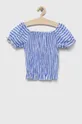 блакитний Дитяча бавовняна блузка Birba&Trybeyond Для дівчаток