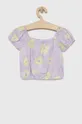 фіолетовий Дитяча льняна блузка GAP Для дівчаток