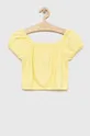 κίτρινο Παιδική λινή μπλούζα GAP Για κορίτσια