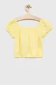 GAP bluzka lniana dziecięca żółty