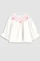 білий Дитяча бавовняна блузка Coccodrillo Для дівчаток