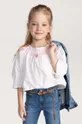 λευκό Παιδική βαμβακερή μπλούζα Coccodrillo Για κορίτσια